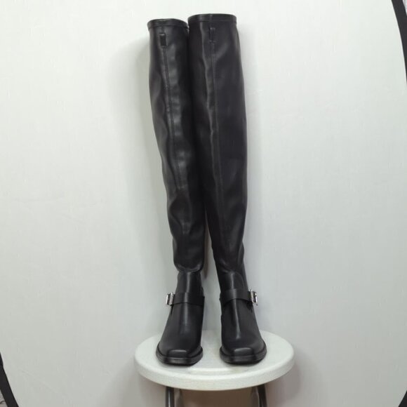 Rag & Bone Axis Thigh High Black Stretch Faux Leather, Women's 39 (8.5 US) - Picture 9 of 9